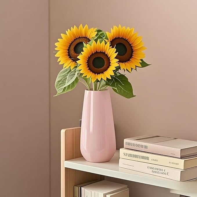 Pink Vase,Small Pink Flower Vase,Minimalist Decorative Ceramic Vases for Flowers,Perfect for Living Room,Shelf,Table,Bookshelf,Mantel and Entryway Decor