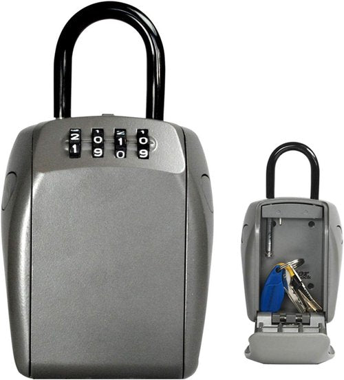 Master Lock Heavy Duty Key Lock Box - Secure Outdoor Key Safe with Combination Lock | 5 Key Capacity, 5414EC