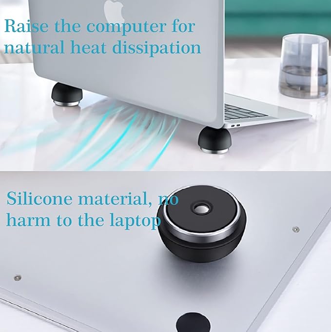 COPORA Laptop Cooling Stand, Portable Magnetic Laptop Cooler, Small Invisible Cooler Ball, Ergonomic Laptop Stand for Computer