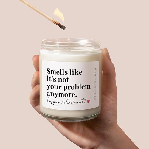 LUMELOOM Lavender Scented Soy Wax Candle - 9oz Retirement Gift for Women & Men | Perfect for Friends & Coworkers