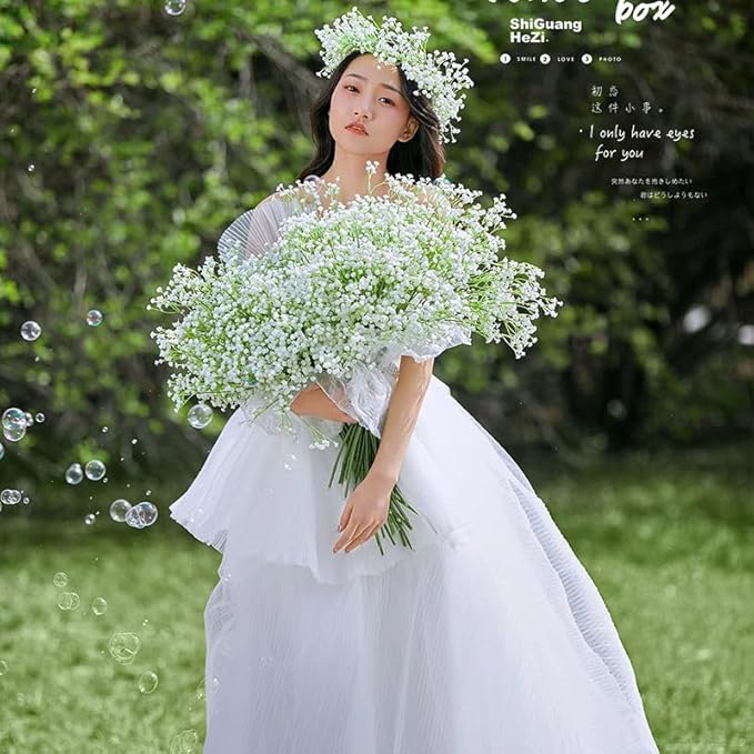 Bringsine Baby Breath Gypsophila Deco White Colour Artificial Flowers for Wedding 30 Pieces/lot