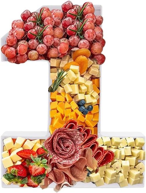 Skiennix 14-Inch Charcuterie Board - Fillable Cardboard Platter for Food & Fruit Decoration | Perfect for Parties