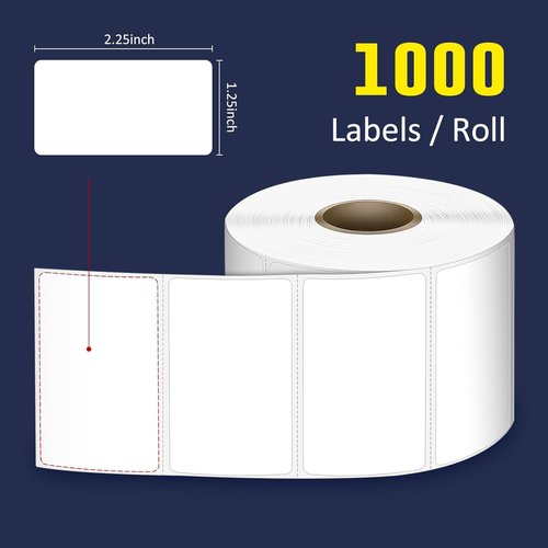 L LIKED Direct Thermal Labels - 2.25" x 1.25" Permanent Adhesive Barcode Address Labels | 1000 Labels per Roll