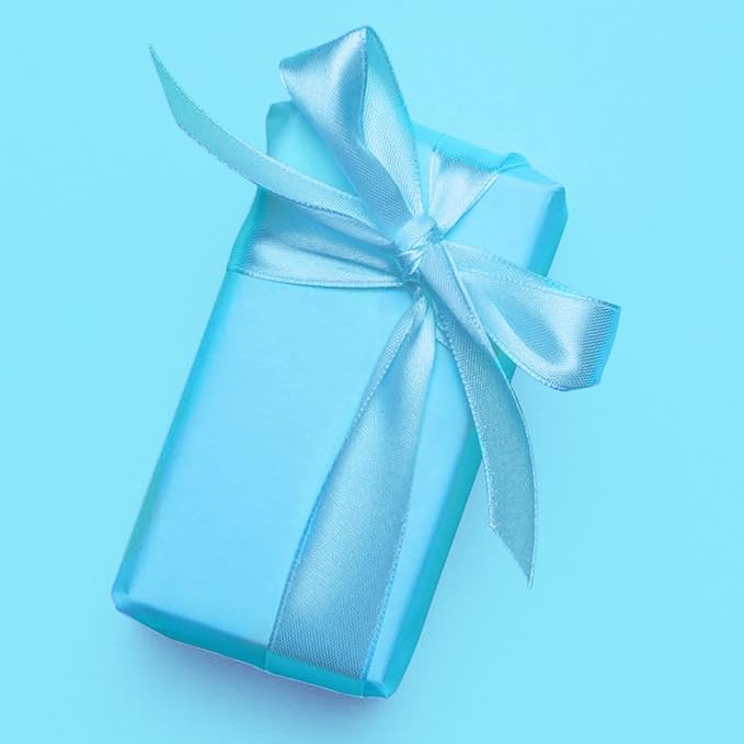Vanhench 24"x1500"(125') Light Blue Wrapping Paper, Birthday Wrapping Paper Solid Color Art Kraft for Gift Wrapping, Bouquet Flower Crafts Packing Poster Bulletin Board