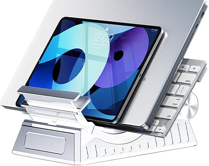 Adjustable Laptop Stand, Foldable Desk Support, C-Shaped Laptop Stand, Office Home Bed Desktop Tablet Couch Car Work Study, Portable Ergonomic for Efficient Work and Study Setup Lightweight