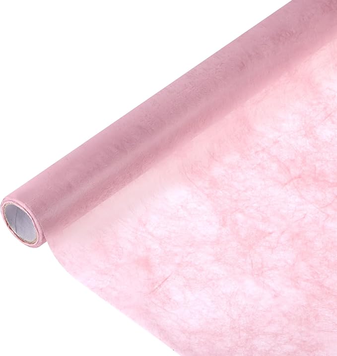M METERXITY Korean Cotton Floral Wrapping Paper 1Roll [Rose] - 9m x 58cm (29.5ft x 23in), Translucent & Waterproof Flexible for Bouquets, Gift Packaging, Wedding, Florist Use