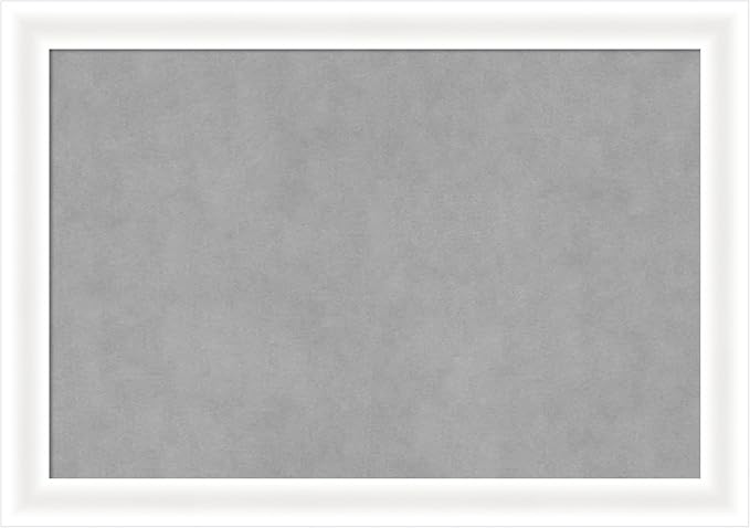Amanti Art White Framed Magnetic Board 19x27 Medium Vision Board for use with Magnets, 100% Metal Sheet to Display Items as Office Decor or for Home Organization in mudroom, Kitchen or Kids Room