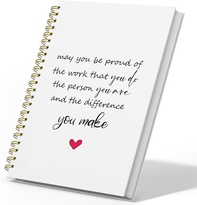 DSHFG Motivational Journal Notebook for Women Appreciation Gifts Coworkers Mentor Boss, Journaling Notebooks for Work Office Supplies Spiral Notebook Difference Maker Gift, 5.5x8.3