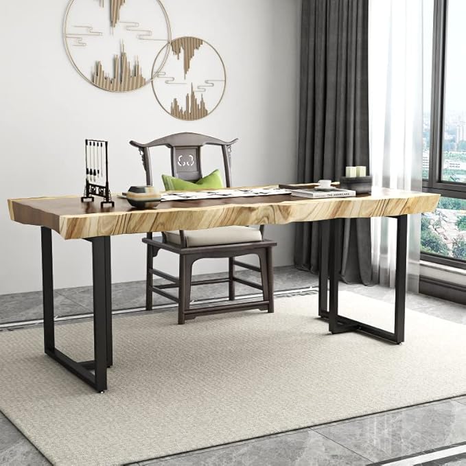 Black Metal Table Legs 28''inch Heavy Duty Metal Desk Legs,DIY Metal Legs for Table,Industrial Table Legs for Home Furniture(Without Plank)