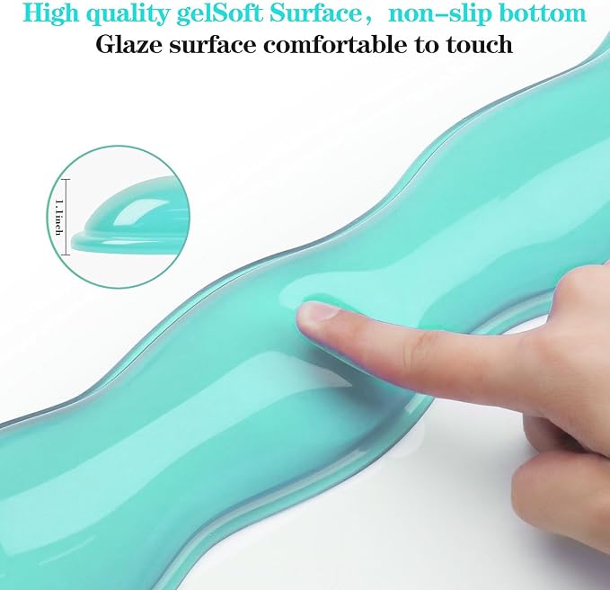 Gel Wrist Rest for Keyboard and Mouse, Wrist Rest for Keyboard, Mouse Wrist Support, Pain Relief, Cool Touch, Non-Skid, Keyboard and Mouse Wrist pad Set