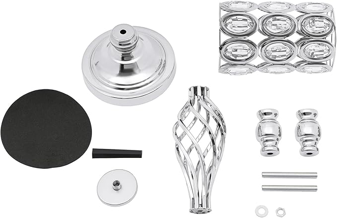 Wedding Centerpieces for Tables, 10 Pcs Vases for Centerpieces with Crystal Beads, 24in Tall Wedding Vase for Tables, Metal Flower Vase Stand with Crystal Beads(Silver)