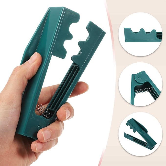 HARFINGTON 2pcs Rose Thorn Stripper Tool Set 5.5" 4.7" ABS Plastic PVC Flower Thorn Leaf Remover Flower Stem and Leaf Stripping for Gardening Home Florist, Dark Green,Orange