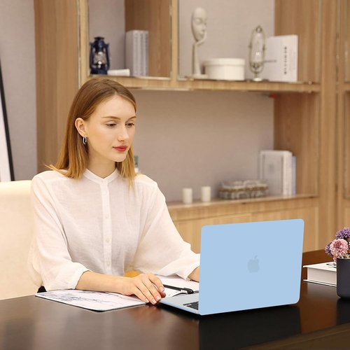 MOSISO MacBook Air 13-Inch Case - Hard Shell with Keyboard Cover, Screen Film & Pouch | Air Blue