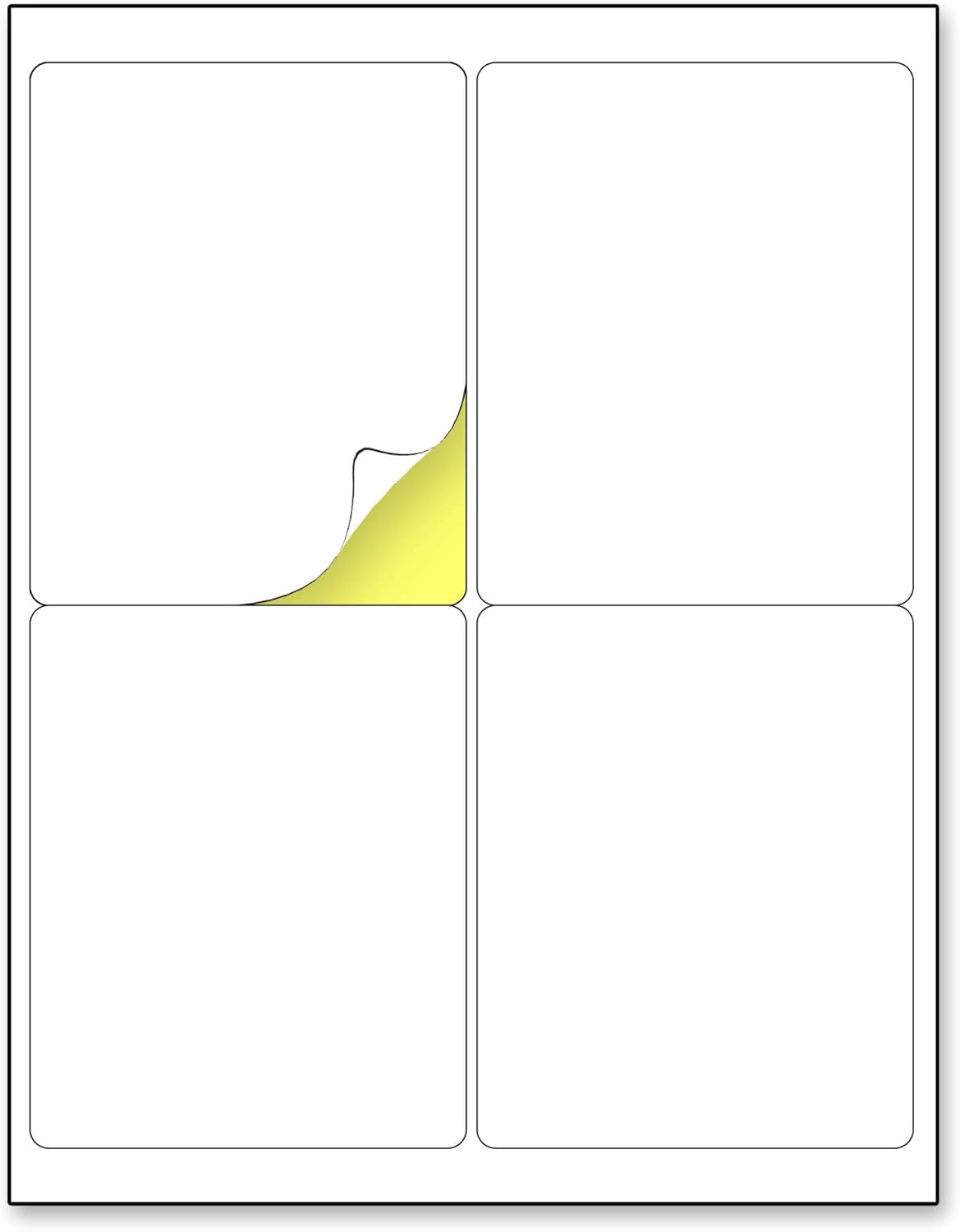 Skiennix Large White Labels Stickers - 30 Sheets (4" x 5") | Laser & Inkjet Printable