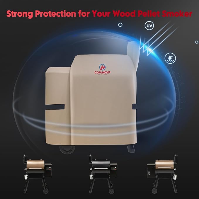Comnova Grill Cover for Traeger Pro 22 & 575 Series - 600D Wood Pellet Smoker Cover for Traeger Heavy Duty & Waterproof, Premium Pellet BBQ Cover for Traeger Pro 22 / Pro 575, Z Grills 550B and More