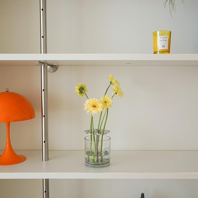 Ikebana Vase – Basic Flower, Stainless Steel Stand, Luxury Modern Decorative Vase for Home, Table Centerpiece, Office