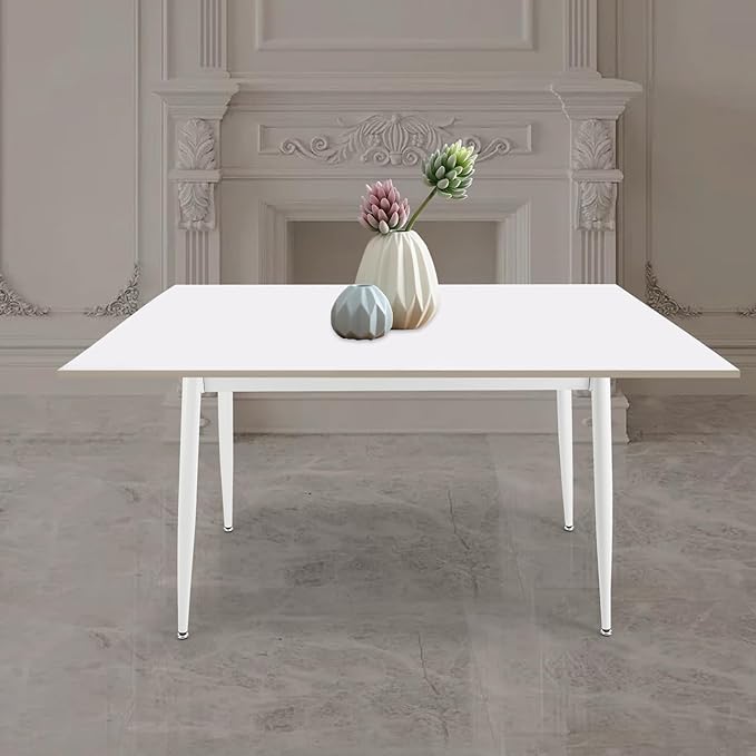Modern Desk Frame,Industrial Metal Table Legs with Suction Cups,Desk Base for Marble,Glass,Wood Top,Furniture Legs for Home,Kitchen,DIY Bench Legs Coffee Table,Capacity 661.38lbs (White)
