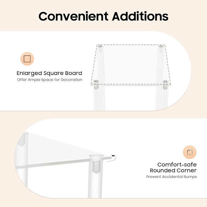 10PCS Flower Display Stand,Acrylic Wedding Centerpieces Vase Column Flower Holder,23.62inch High Freestanding Floral Display Rack for Party,Birthday&Event Decor