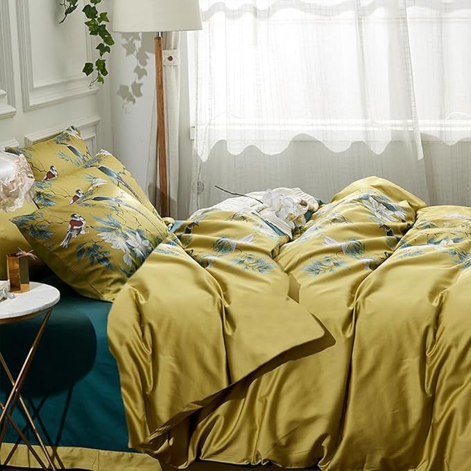 LifeTB Vintage Garden Floral Comforter Set Twin XL Vibrant Color Birds Flower Pattern Comforter Fluffy Soft Microfiber Boho Floral Bedding Comforter with 2 Pillowcases Cottage Botanical Comforter Set