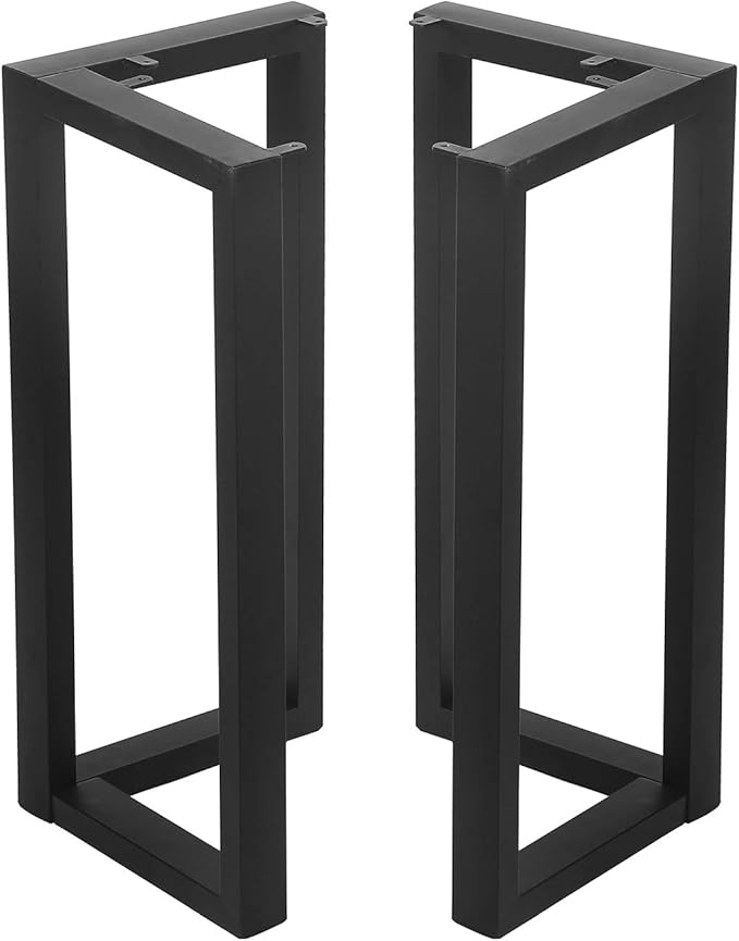 MBQQ 2 Pcs V Shape Table Legs - Heavy Duty Metal, Dining Table & DIY Iron Bench Legs (H28"xW17.7")