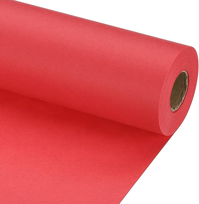 PATIKIL Wrapping Paper, 15" x 800"(66') 70 GSM Craft Paper Roll Kraft Packing Paper for Poster Bulletin Board, Gift Wrapping, Bright Red