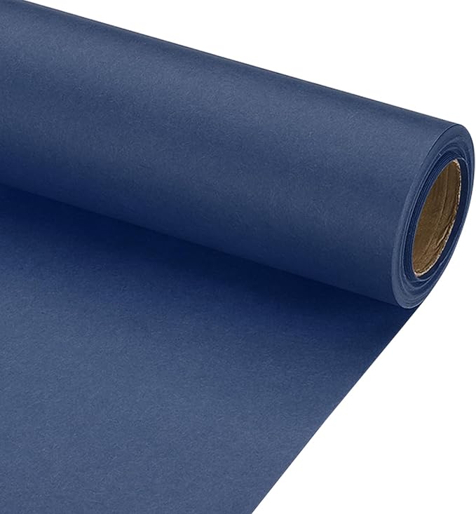 PATIKIL Wrapping Paper, 12" x 300"(25') 70 GSM Craft Paper Roll Kraft Packing Paper for Poster Bulletin Board, Gift Wrapping, Navy Blue