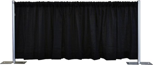 Banjo Drape Panel - 3 Ft. High x 4 Ft. Wide | Perfect for Pipe and Drape Displays - Black