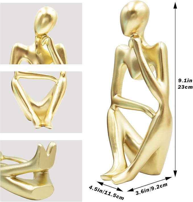 Dnoifne Thinker Statues and Sculptures, Resin Thinker Statue Ornaments, Abstract Style Sculptures, Housewarming Gifts, Housewarming Decorations, Living Room Dining Desk Decorations