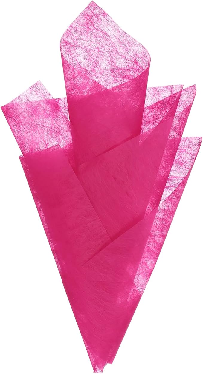 PATIKIL 11.8 inches Tissue Flower Wrapping Paper, 120 Sheets Waterproof Floral Bouquet Wraps Gift Packaging Tissue for Party Birthday Wedding Holiday Decorations Crafts, Rose Red