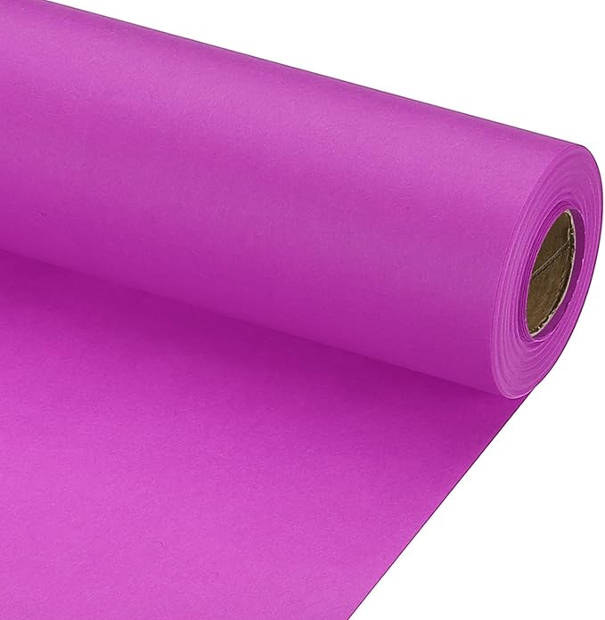 PATIKIL Wrapping Paper, 17" x 600"(49') 70 GSM Craft Paper Roll Kraft Packing Paper for Poster Bulletin Board, Gift Wrapping, Purple