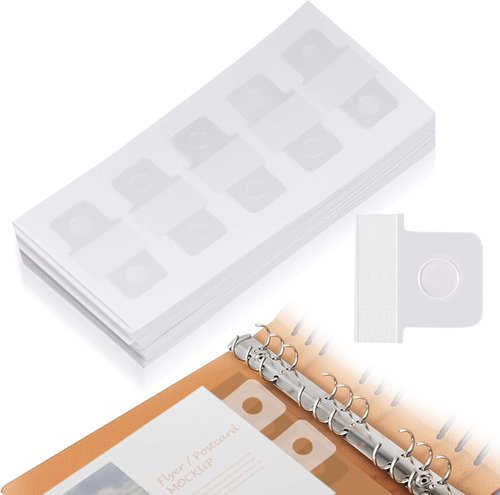 Clear Binder Hole Reinforcement Stickers by [Brand Name] - 500PCS Self-Adhesive Labels for Scrapbooking & Office Use