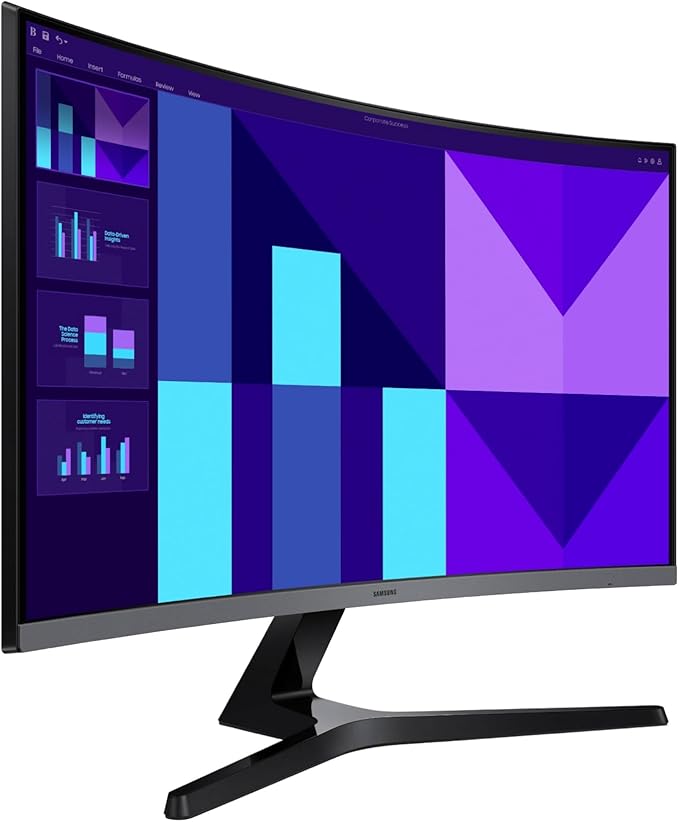Samsung 32-inch S3 (S39GD) FHD 100Hz Curved Monitor, Game Mode, Eye Saver Mode, Multiple Connectivity with HDMI Port, Built-in Speakers, LS32D39DGANXZA, 2025