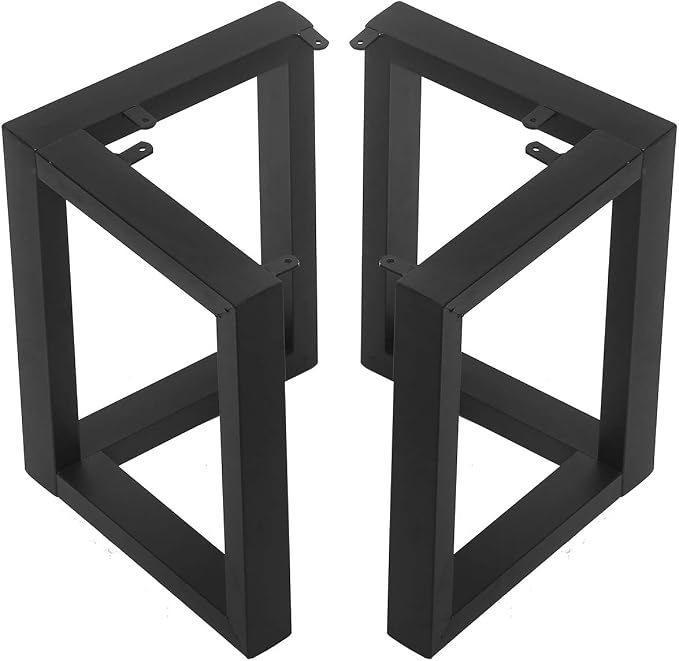 MBQQ Furniture Legs H15.7 xW17.7(2pcs) Rustic Decory Right Angle Shape Table Legs,Heavy Duty Metal Desk Legs,Dining Table Legs,Industrial Modern,DIY Iron Legs