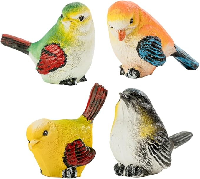 ANGORA BRANDS Bird Decorations - Bird Statue Home Decor - Decorative Birds for Home Decor - Cute Bird Garden Decor - Bird Figurine - Garden Decorative Birds - Bird Decor by Brelle