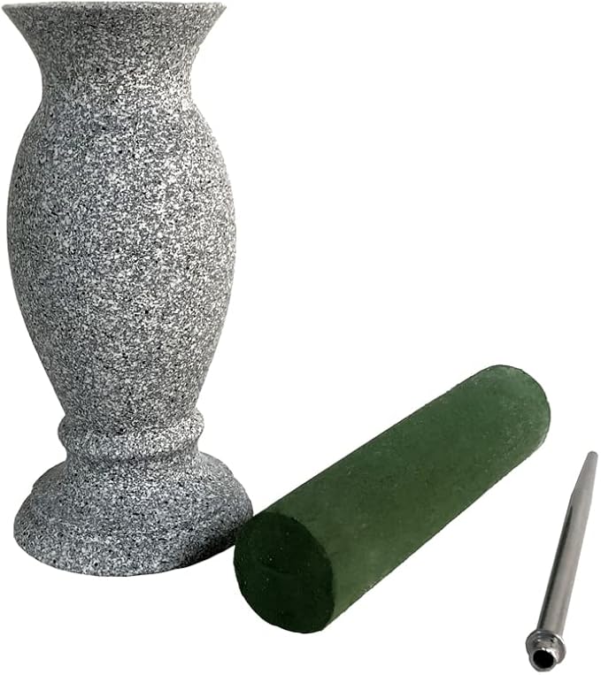 Resin Cemetery Vase Grave Decorations Floral Holder for Fresh or Artificial Flowers with Floral Foam and Long Metal Spike Memorial Gift