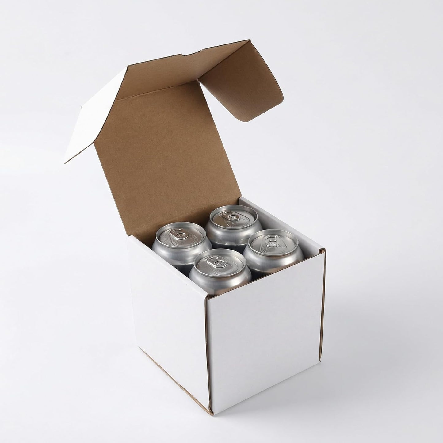 WIFTREY 30 Pack Small Shipping Boxes - 5x5x5 White Corrugated Cardboard for Business & Moving
