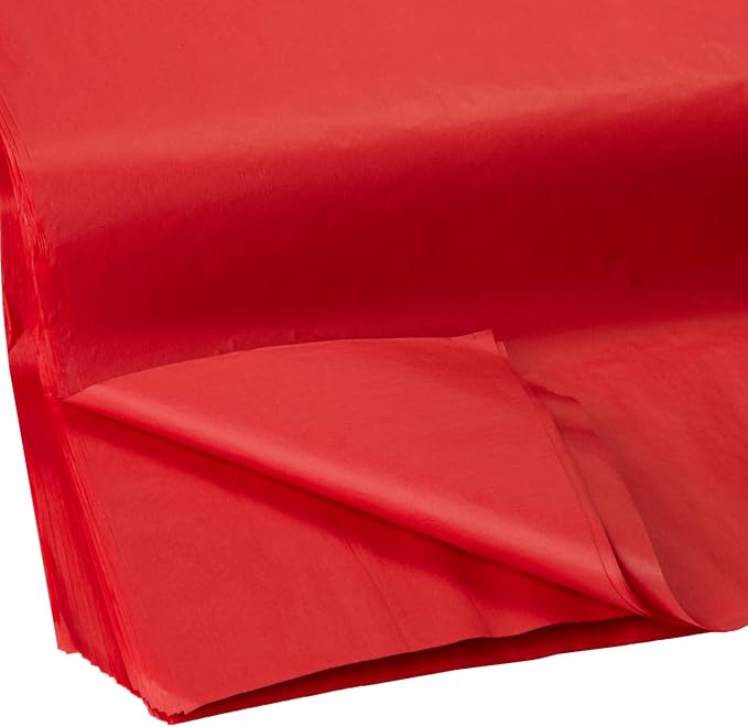 Jillson Roberts Bulk 20 x 30 Inches Recycled Tissue, Red, 480 Unfolded Sheets (BFT09)