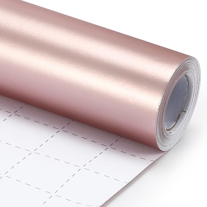 Rose Gold Wrapping Paper, 17inch x 33ft Matte Metallic Wrapping Paper, Gift Wrapping Paper Roll Perfect for Birthday, Christmas, Baby Shower, Wedding, Valentine's Day, DIY Invitations, Arts & Crafts