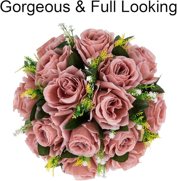 Flower Centerpieces for Wedding Tables: Wedding Table Decorations Dusty Rose Flower Balls Centerpieces for Engagement Cerebration Party Center Pieces 6 Packs