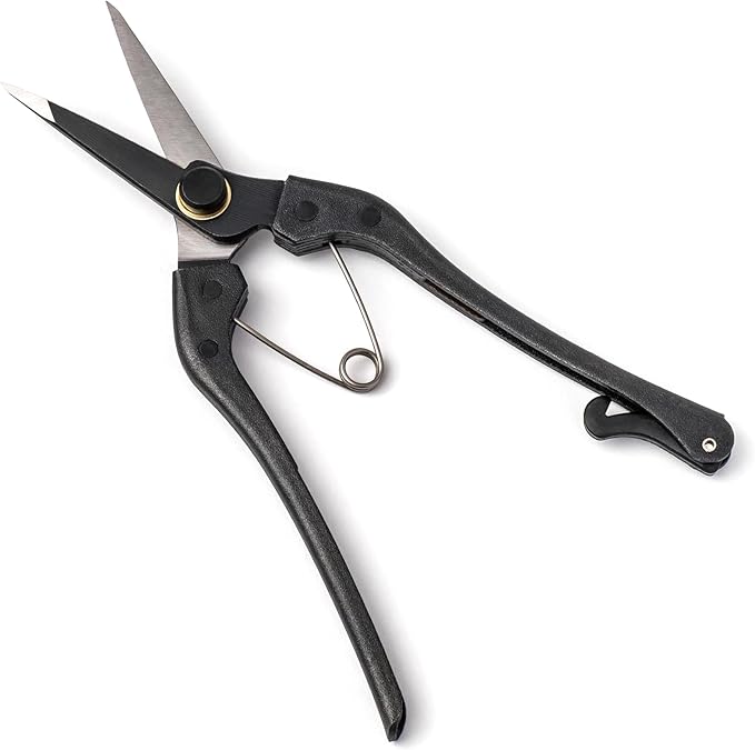 Professional Forged 8.2" Japanese Bud Cutting Pruning Shears Garden Flower Trimming Scissors Made in Japan (Single-blade)