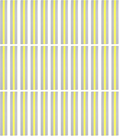 PATIKIL Guided Reading Strips - 36 Colored Overlay Bookmarks to Reduce Visual Stress | Yellow