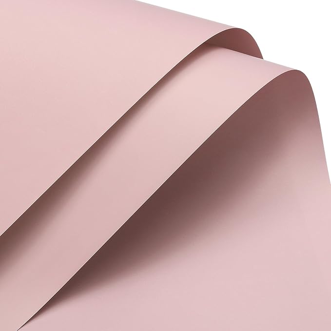 MECCANIXITY Set of 20 Flower Wrapping Paper 22.8x22.8 Inch Waterproof Florists Wrapping Paper for Florist Bouquet Supplies, DIY Crafts, Gift/Gift Box Packaging Gray Pink