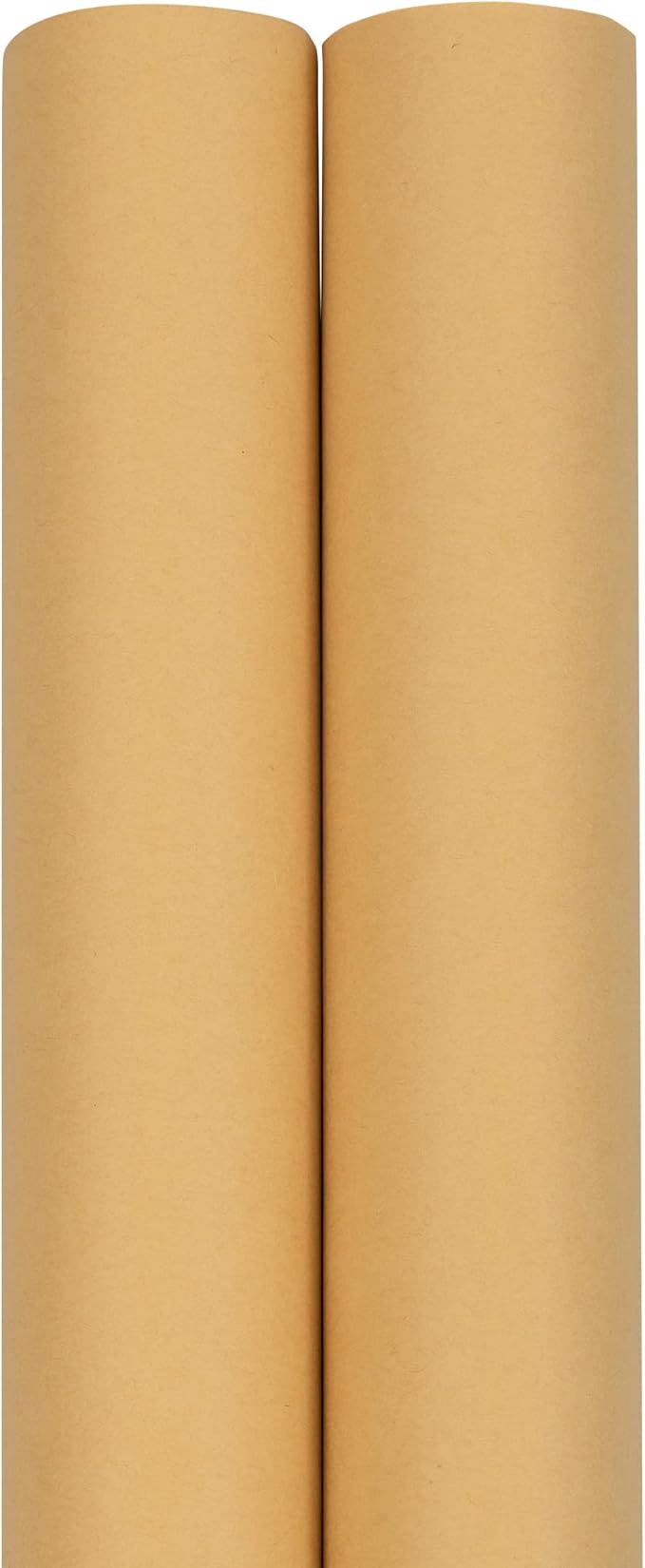 JAM Paper Gift Wrap - Matte Wrapping Paper - 50 Sq Ft Total (30 in x 10 Ft Each) - Matte Natural Tan/Light Kraft - 2 Rolls/Pack