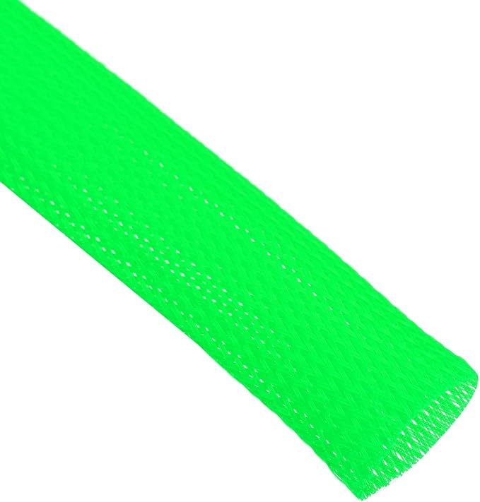 uxcell Expandable Sleeving, 1-inch 25ft Cable Sleeve, Green
