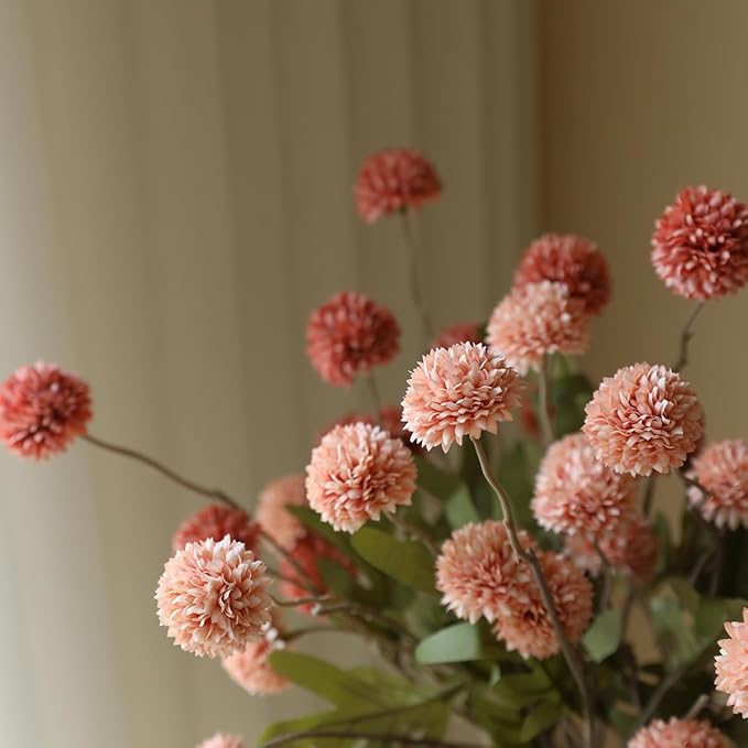 Laelfe 5pcs Dandelion Artificial Flowers Bridal Bouquet Wedding Home Party Decor