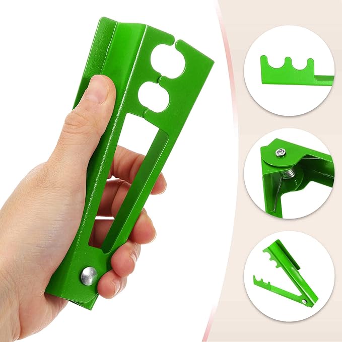 HARFINGTON 2pcs Rose Thorn Stripper Tool Set 5.5" Metal PVC Flower Thorn Leaf Remover Flower Stem and Leaf Stripping for Gardening Home Florist Arrangement, Green