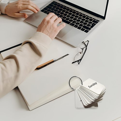 KTOJOY 2-Inch Loose Leaf Binder Book Rings - Metal Nickel Plated for Keys & Index Cards | 15 Pack, Silver