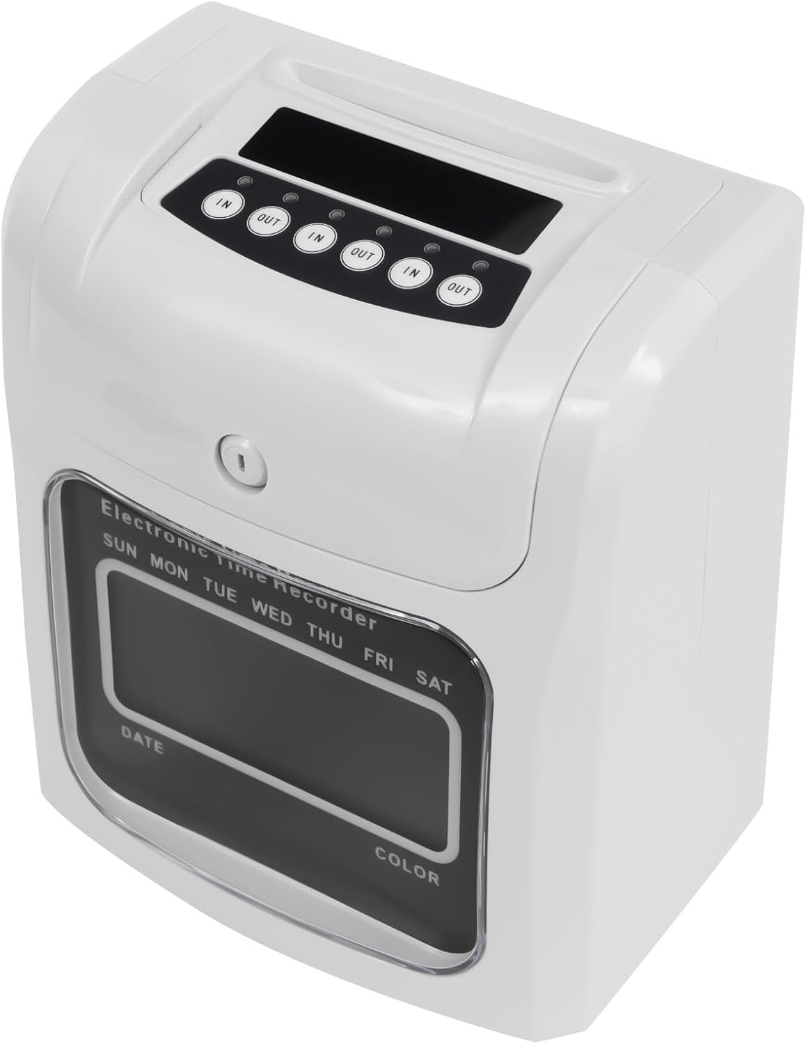 Skiennix Electronic Time Clock - Employee Punch Recorder for Up to 50 Workers | Includes 50 Time Cards & Security Key