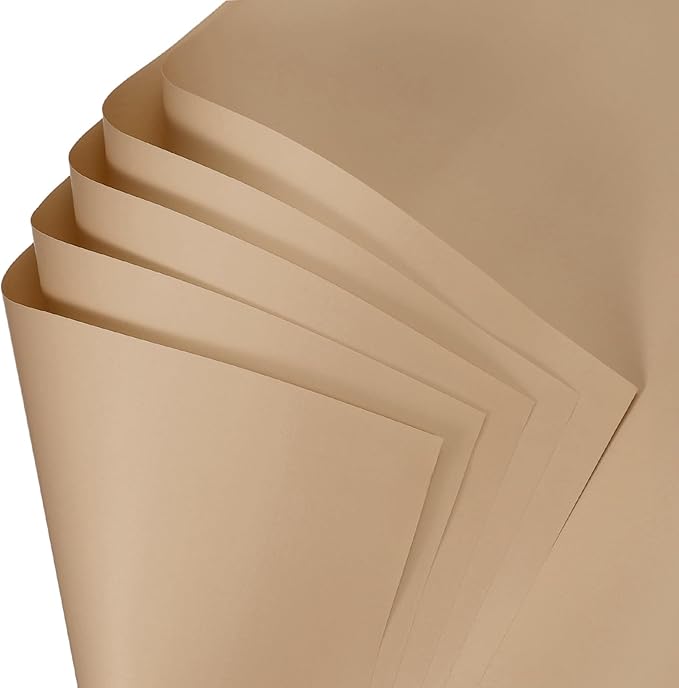 uxcell 60 Sheets Flower Wrapping Paper, 21.5" x 21.5" Waterproof Floral Bouquet Wrapping Papers Florist Supplies for Wedding Party Gift Packaging DIY Crafts, Beige
