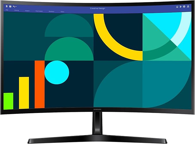 Samsung 27" Essential S3 (S36GD) Series FHD 1800R Curved Computer Monitor, 100Hz, Game Mode, Advanced Eye Comfort, HDMI and D-sub Ports, LS27D366GANXZA, 2024